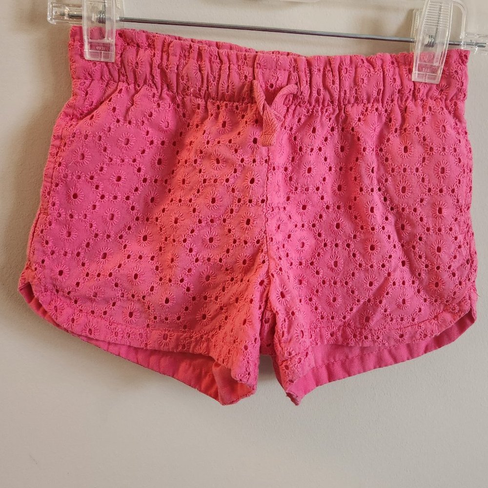 Pink embroidered shorts 4T NEW